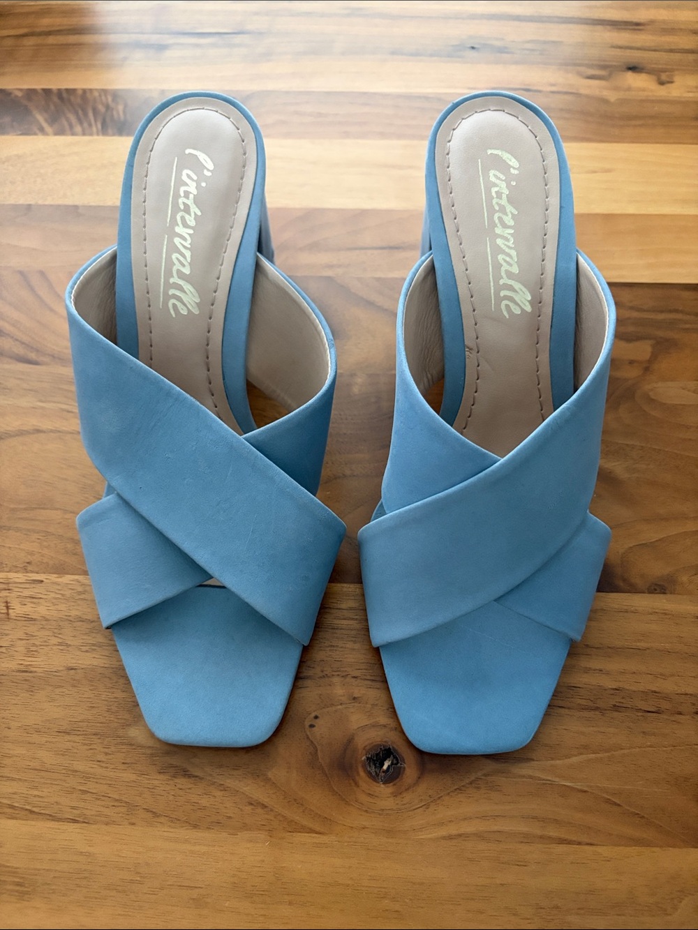 Fritzpatrick Light Blue Crisscross Mule